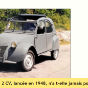 Quel surnom la 2 CV, lancée en 1948, n'a t-elle jamais porté ?