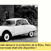 En 1959, Citroën démarre la production de la Bijou. Dans quel pays cette 2 CV recarrossée était-elle disponible ?